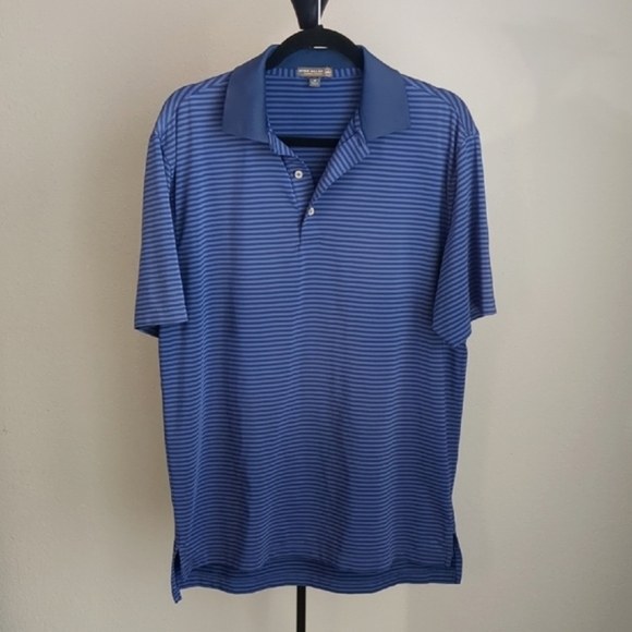 Peter Millar Other - Peter Millar Summer Comfort Striped Golf Polo 4 Way Stretch Shirt Sz M